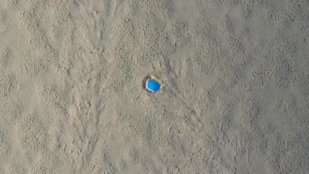 Luftaufnahme Vom See Der Wüste — Stockvideo