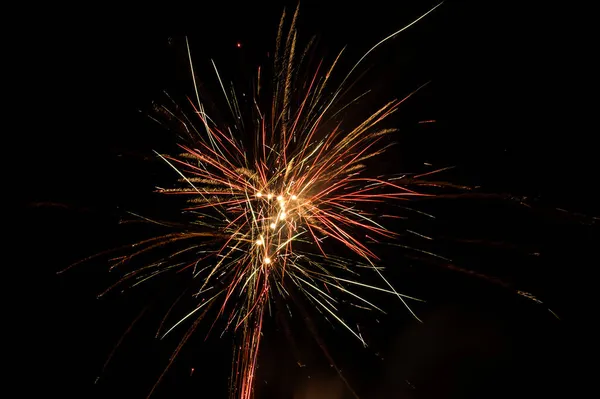 Beautiful Firework Night Sky — Stock Photo, Image