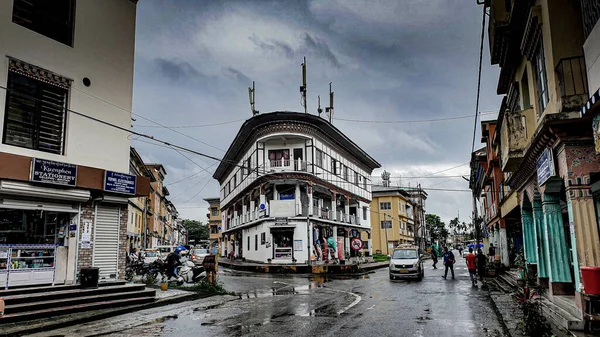 Gelephu Bhutan May 2020 City Streets Wet Monsoon Rain Southern — Stock Photo, Image