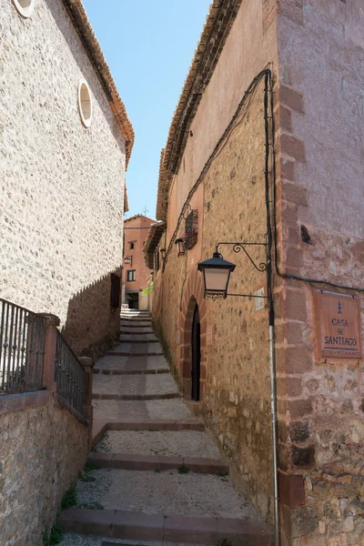西班牙Teruel Albarracin的垂直照片 — 图库照片
