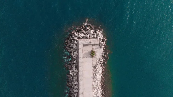 Una Toma Vista Superior Camino Conduce Mar Bulgaria Varna Burgas — Foto de Stock