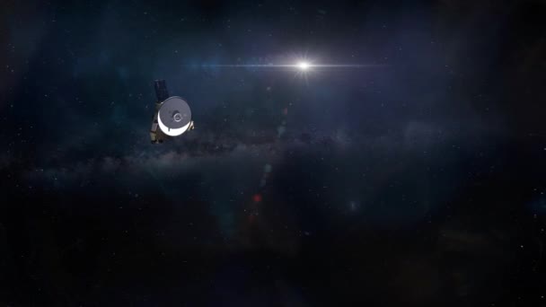 Yıldızlı Karanlık Bir Arka Plana Karşı Gezegen — Stok video
