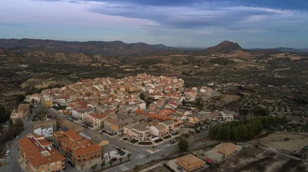 Flygfoto Över Liten Stad Albacete Ferez — Stockfoto