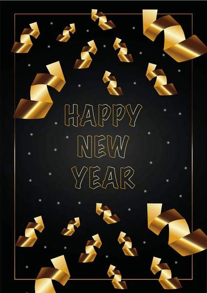 Uma Bela Ilustração Cartão Ano Novo Feliz — Fotografia de Stock