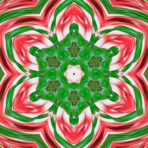 Abstract Kaleidoscope Background Red Green Colors — Stock Photo, Image