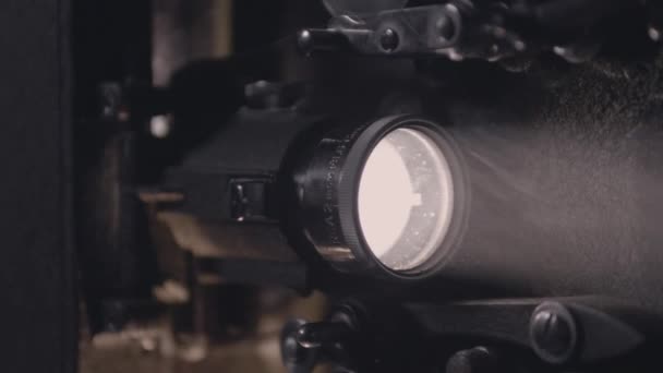 Zbliżenia Materiału Filmowego Projektora Akcji — Wideo stockowe