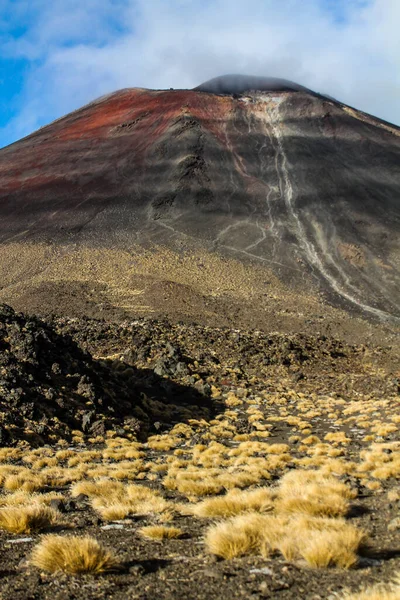 Eine Vertikale Aufnahme Des Mount Ngauruhoe Neuseeland — Stockfoto