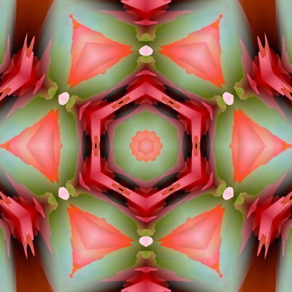 Abstract Kaleidoscope Background Red Green Colors — Stock Photo, Image