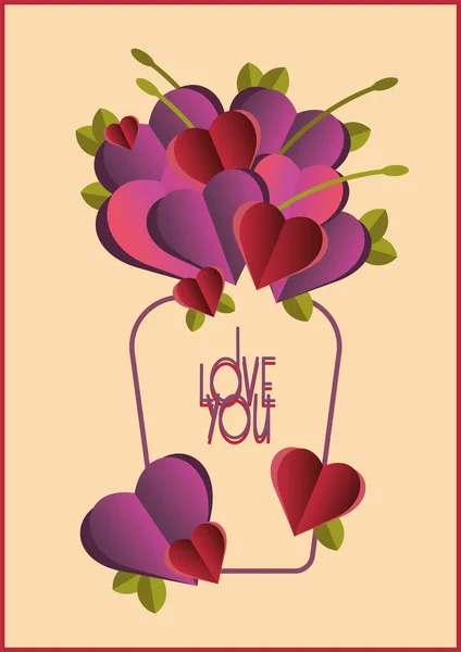 Прекрасна Ілюстрація Листівки Святого Валентина — стокове фото