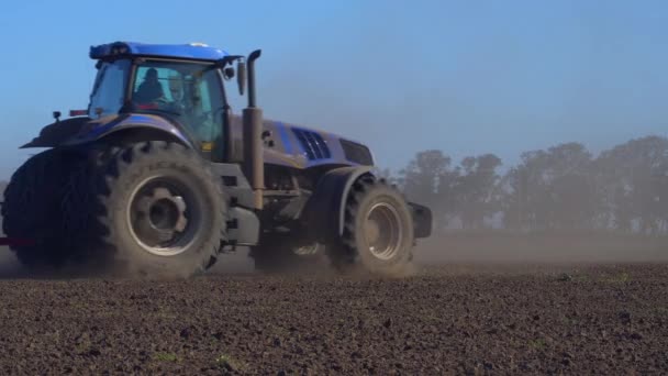 Combinar Colheitadeira Trabalhando Campo — Vídeo de Stock