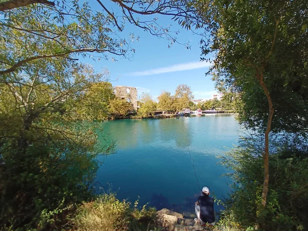 Une Belle Vue Dans Parc National Des Lacs Plitvice Croatie — Photo