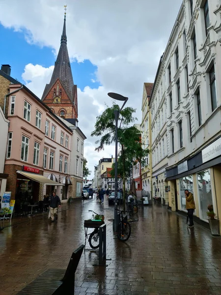 Flensburg Duitsland September 2021 Straten Van Historische Stad Flensburg Duitsland — Stockfoto