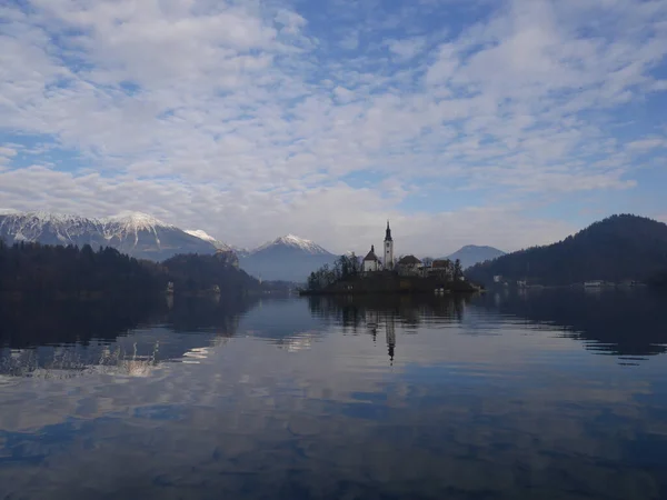 Straza Domb Bled Felett Reggel — Stock Fotó