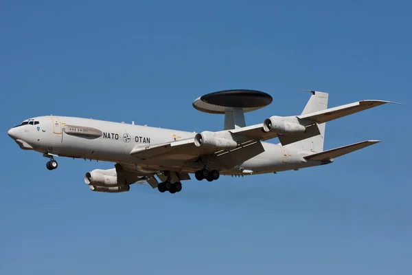 Awacs Überwachungsflugzeug Der Nato Auf Dem Weg Zur Landung Geilenkirchen — Stockfoto