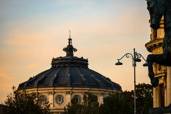 Buchare Romania Sep 2021 Closeup Shot Romania Athenaeum Center Bucharest — 스톡 사진