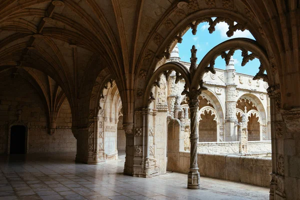 Den Gotiska Klostret Jeronimos Kloster Lissabon Portugal — Stockfoto