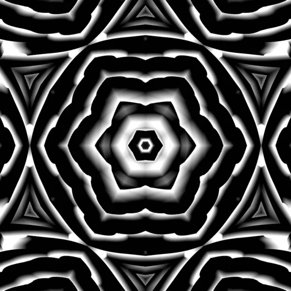 Анотація Фону Калейдоскопа Чорно Білих Тонах — стокове фото