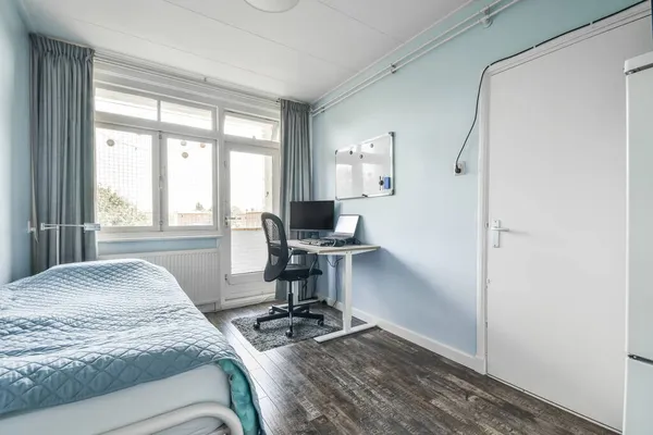 Acogedor Dormitorio Apartamento Amsterdam Países Bajos —  Fotos de Stock