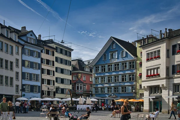 Zuri Switzerland Eylül 2021 Zürih Sviçre Güneşli Bir Öğleden Sonra — Stok fotoğraf