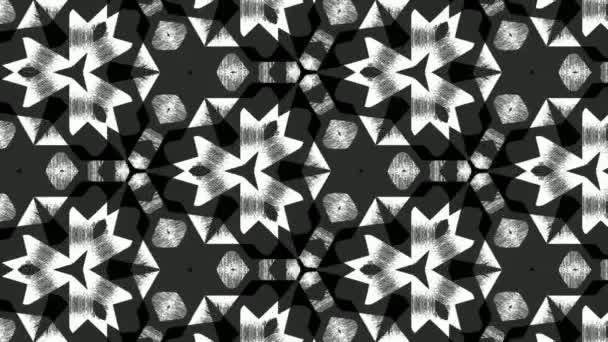 Krásné Kreativní Široké Barevné Kaleidoskopické Vzory — Stock video