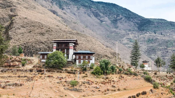 Egy Ősi Templom Paro Bhutánban — Stock Fotó