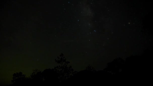 Ciel Nocturne Avec Étoiles Lune — Video