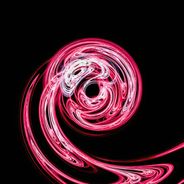 Une Longue Exposition Tourbillonnent Cercles Lumière Rose Peinture Avec Des — Photo