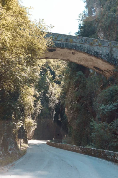 Krásný Výhled Strada Della Forra Itálii Slunečného Dne — Stock fotografie