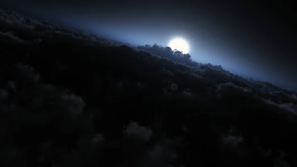 Una Representación Nubes Oscuras Luna Noche Perfecto Para Fondos Pantalla — Foto de Stock