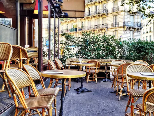 Paris France Sep 2021 Вуличний Вид Традиційна Класична Паризька Кафе — стокове фото