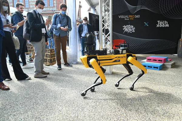 Turin Italy Sep 2021 Ένα Ρομποτικό Σκυλί Πολλαπλών Χρήσεων Όνομα — Φωτογραφία Αρχείου