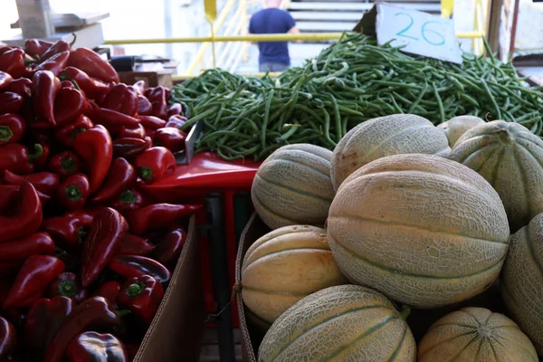 Różne Warzywa Sprzedawane Bazarze Chorwacji — Zdjęcie stockowe