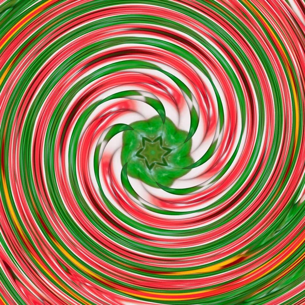 Yeşil Pembe Kaleydoskopik Mandala Desenli Arka Plan — Stok fotoğraf
