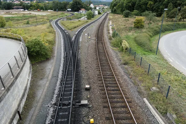 Wernigerode Niemcy Września 2021 Tory Kolejowe Wernigerode Harzer Kolei Wąskotorowej — Zdjęcie stockowe