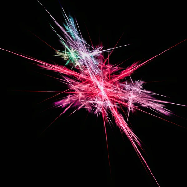 Long Exposure Swirl Circles Pink Lights Painting Bright Patterns Black — Stock Photo, Image