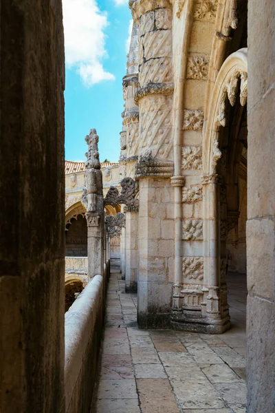 Claustro Gótico Mosteiro Dos Jerónimos Lisboa Portugal — Fotografia de Stock