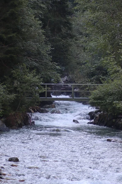 Natural View River Flowing Downstream Tauern Salzburg Austria — Stock Photo, Image