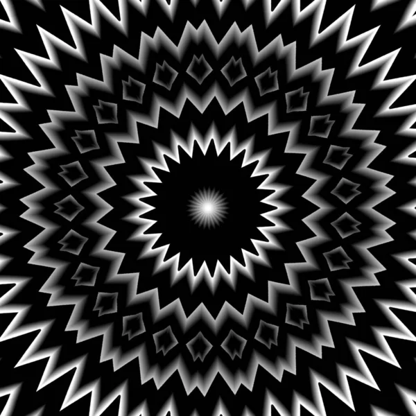 Siyah Beyaz Renklerde Soyut Bir Kaleydoskop Arkaplanı — Stok fotoğraf