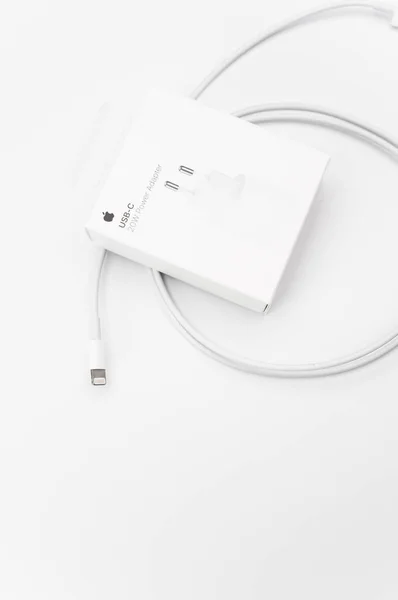 Como Italy Oct 2021 Cable High Power Usb Power Adapter — 스톡 사진