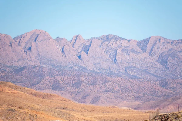 Malerischer Blick Auf Alte Steinhäuser Palmen Oase Berge Vom Ghoufi — Stockfoto