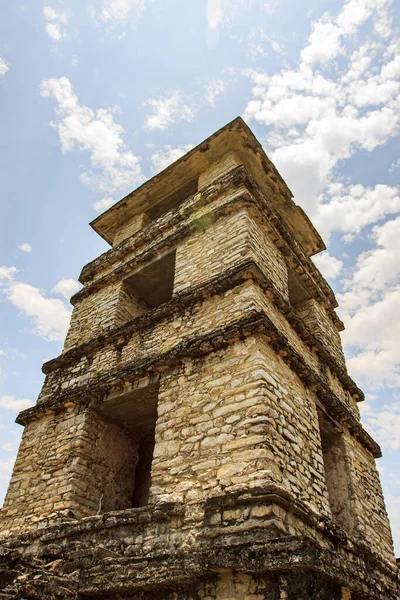 Meksika Yucatan Daki Chichen Itza Arkeolojik Alanının Dikey Çekimi — Stok fotoğraf