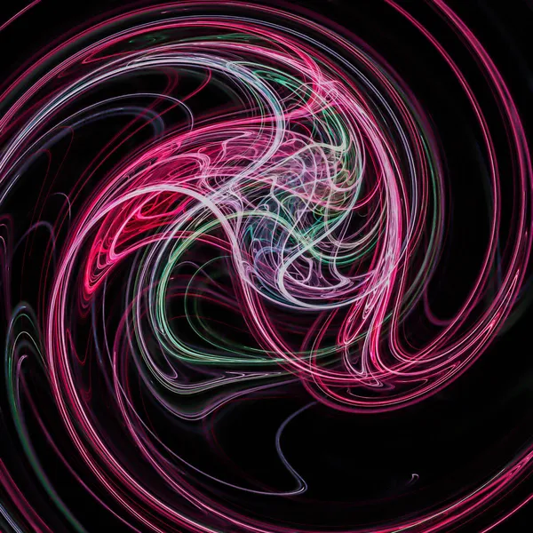 Aexposure Κύκλους Στροβιλισμού Πολύχρωμα Φώτα Ζωγραφική Φωτεινά Σχέδια Μαύρο Φόντο — Φωτογραφία Αρχείου