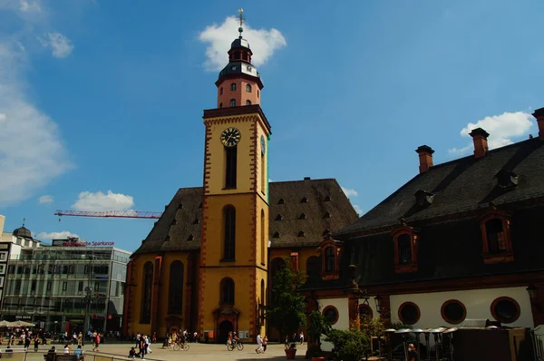 Frankfurt Germany Haziran 2021 Katharinenkirche Catherine Kilisesi Frankfurt Hauptwache Önde — Stok fotoğraf