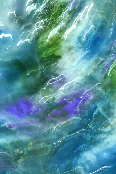 Вертикальна Барвиста Ілюстрація Хвилястий Абстрактний Візерунок Нагадує Морські Хвилі — стокове фото
