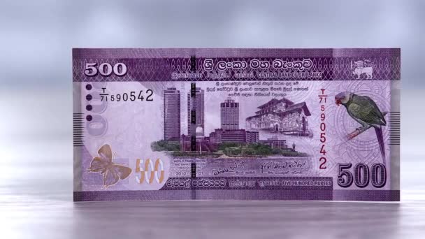 Nahaufnahme Eines Banknotenstapels Aus Papier Auf Weißem Hintergrund — Stockvideo