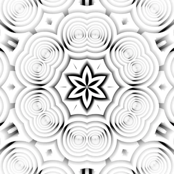 Black White Kaleidoscopic Background Wallpapers — Stock Photo, Image