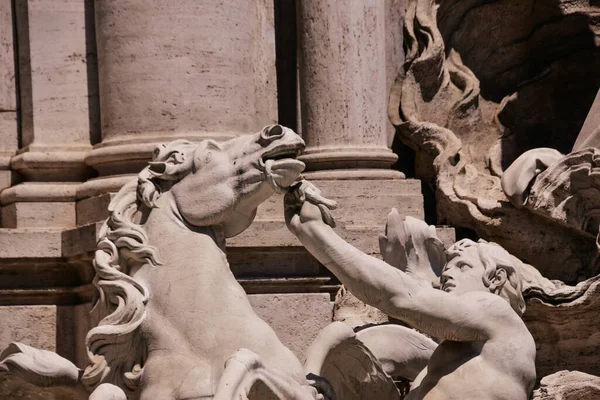 Statue Della Fontana Trevi Roma — Foto Stock