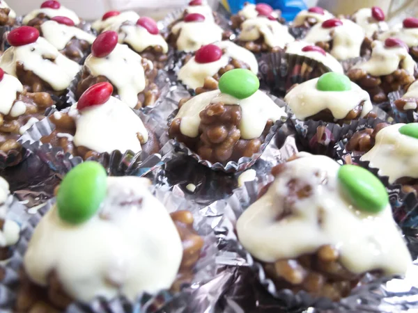 Crepitações Chocolate Para Festa Natal — Fotografia de Stock