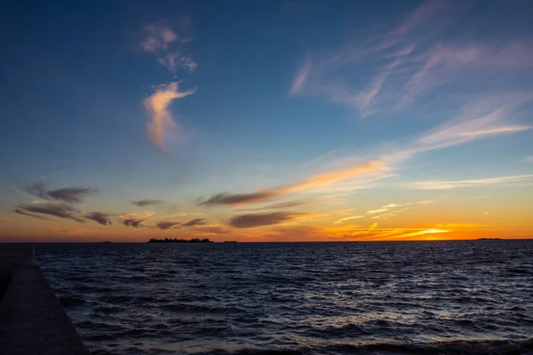 Belo Pôr Sol Oceano — Fotografia de Stock