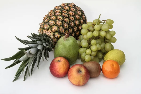 Una Variedad Frutas Sobre Fondo Blanco —  Fotos de Stock